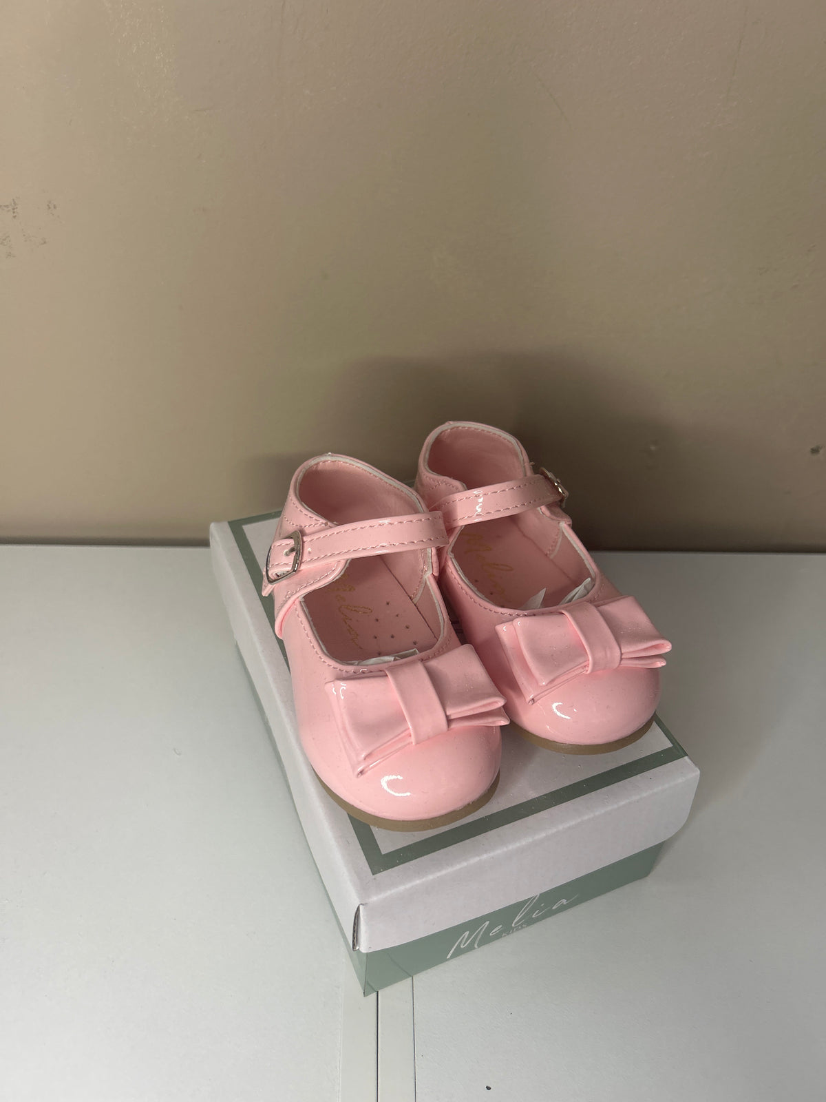 Pink bow Hard Sole Shoes